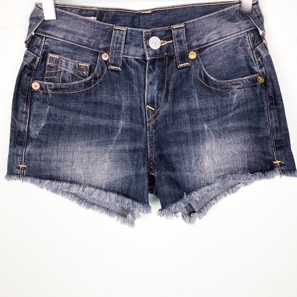 TRUE RELIGION denim Kori boyfriend SHORTS sz 23